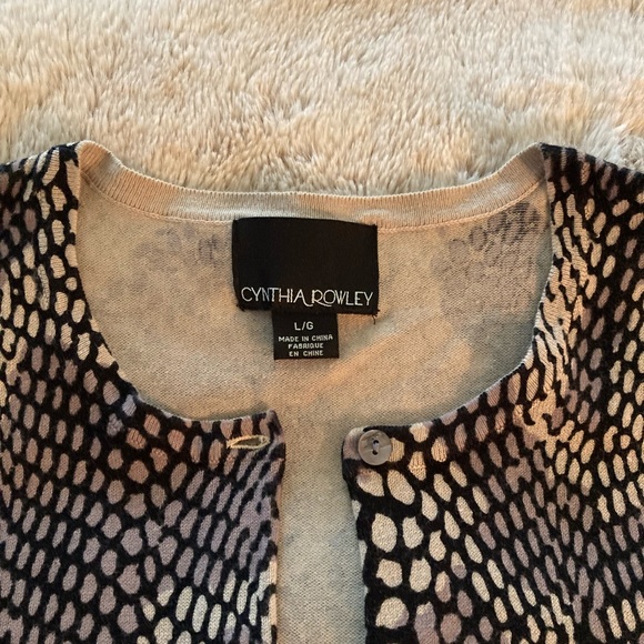 By Cynthia Rowley ~ (Small) Cotton 3/4 Sleeve Buttoned Cardigan Sweater - Picture 1 of 7